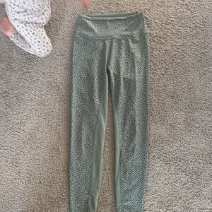 Anthropologie Allfenix Green Polka Dot Leggings (new)